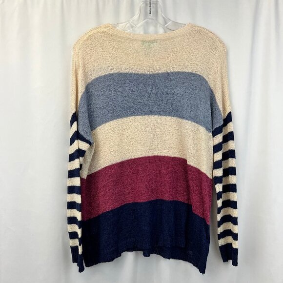 P.S. Kate Womens Multicolor Knitted Colorblock Pullover Sweater Size Small - Picture 2 of 9